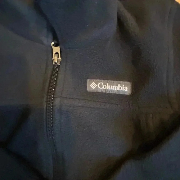 Youth Columbia Black Zip Up Fleece Jacket Size Small (8) - Picture 2 of 4
